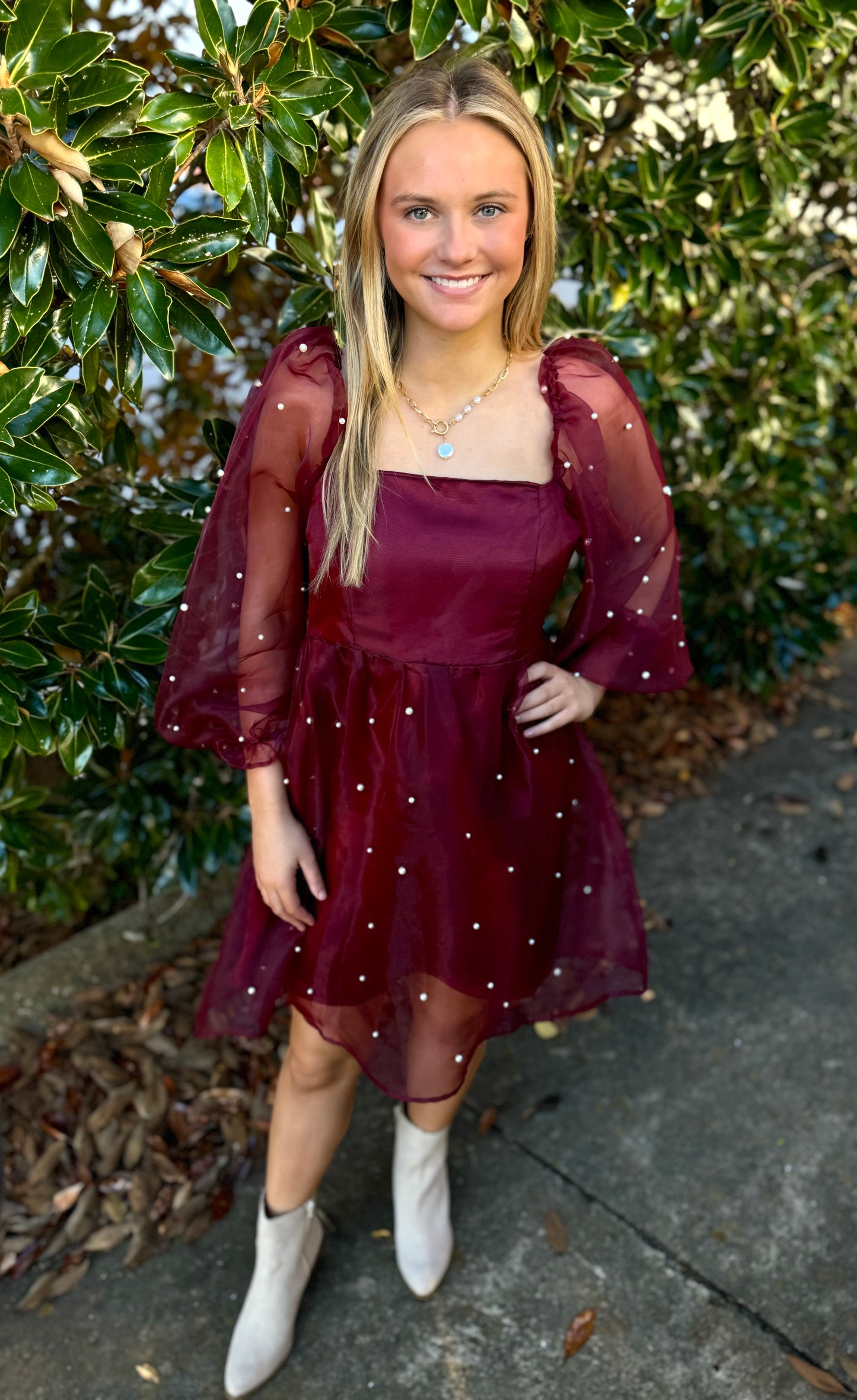 CRIMSON PEARL DRESS