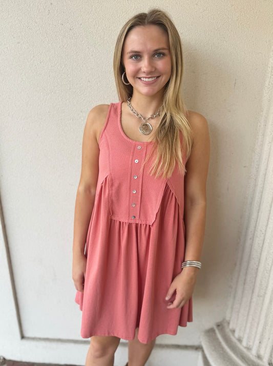 SAYLOR DRESS- CORAL