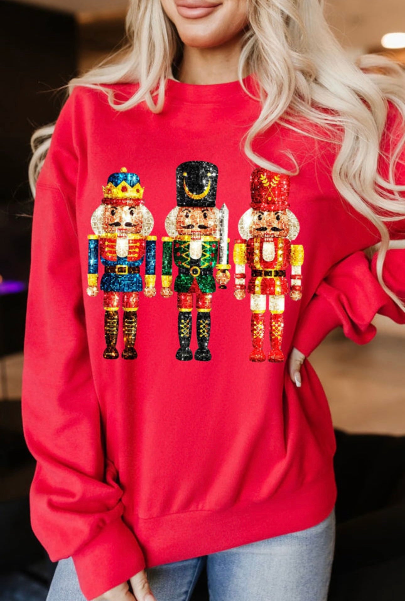 RED NUTCRACKER SWEATSHIRT