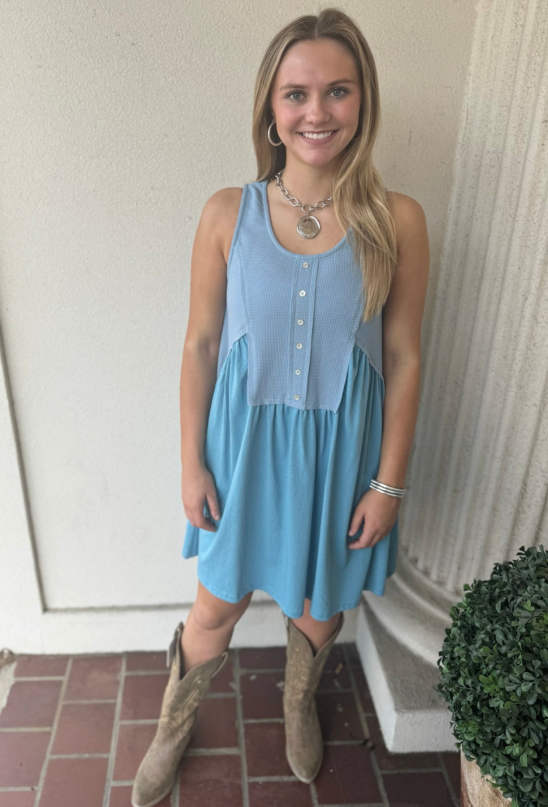 SAYLOR DRESS- BLUE