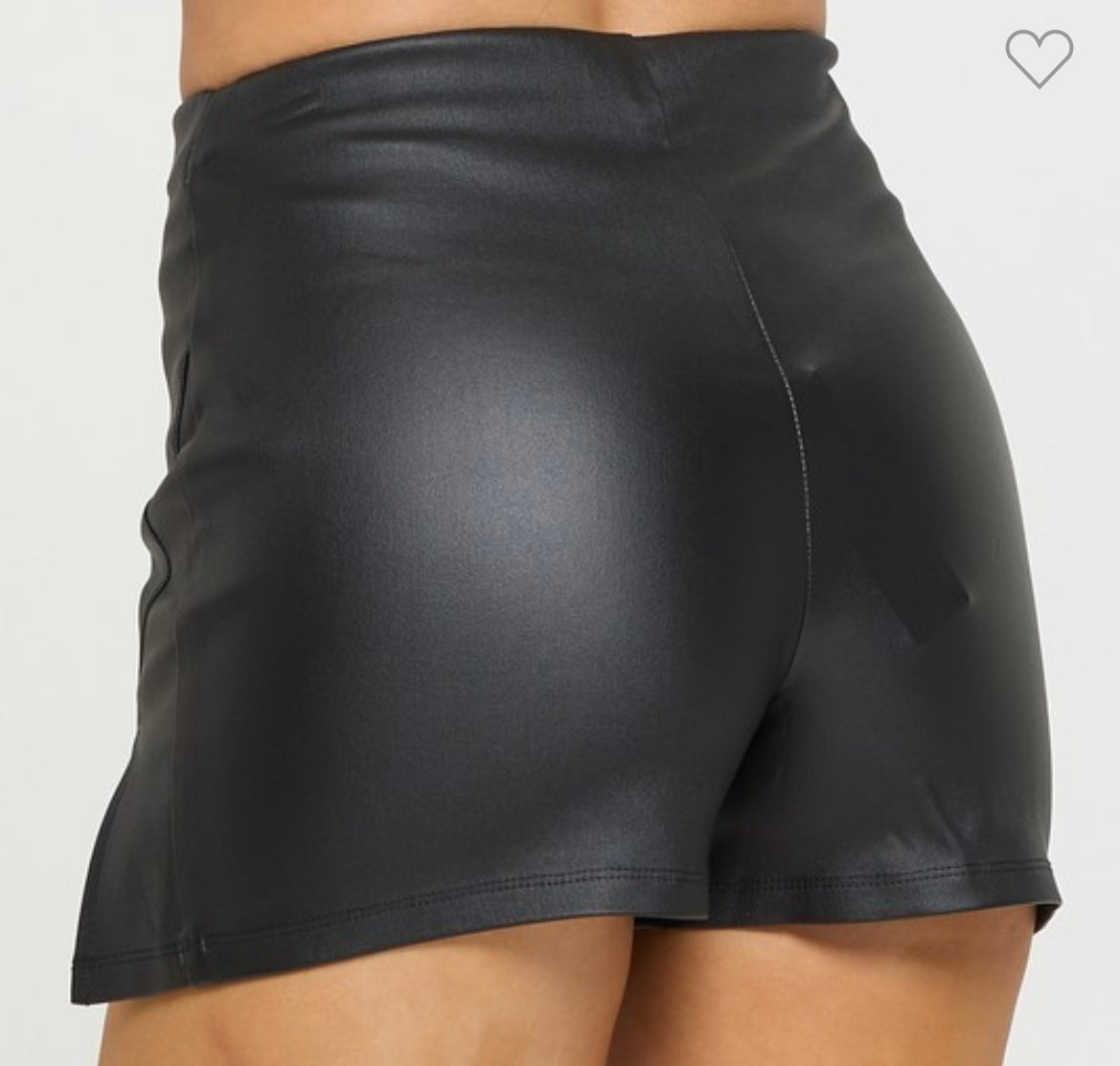 METALLIC SKORT: BLACK