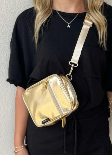 METALLIC GOLD CROSSBODY