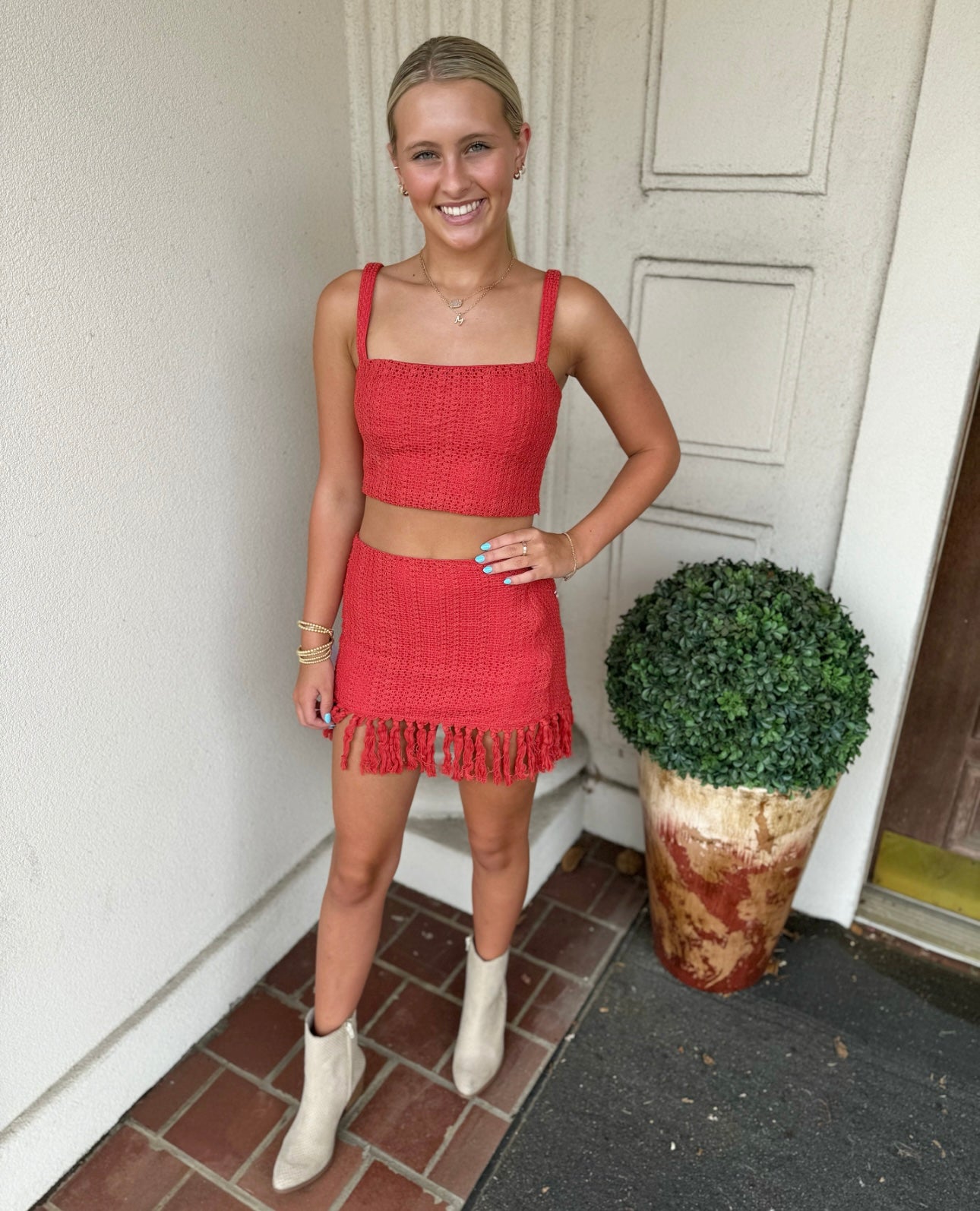 RED FRINGE SET