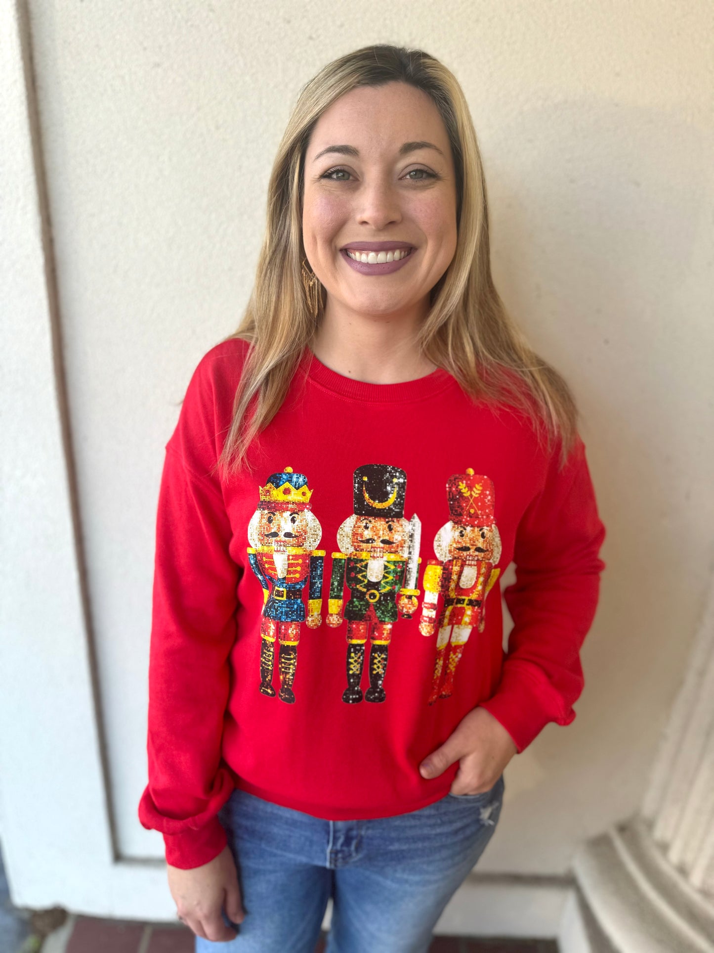 RED NUTCRACKER SWEATSHIRT