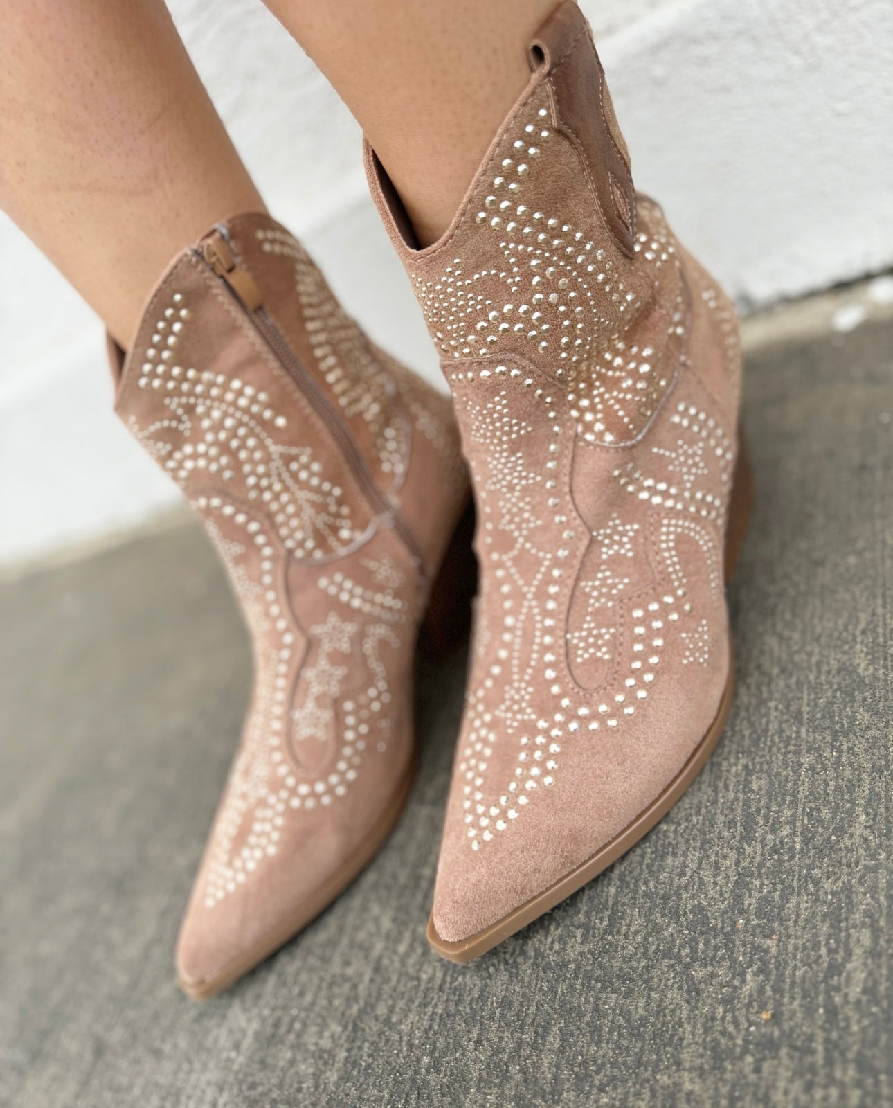 TAUPE STUDDED BOOT