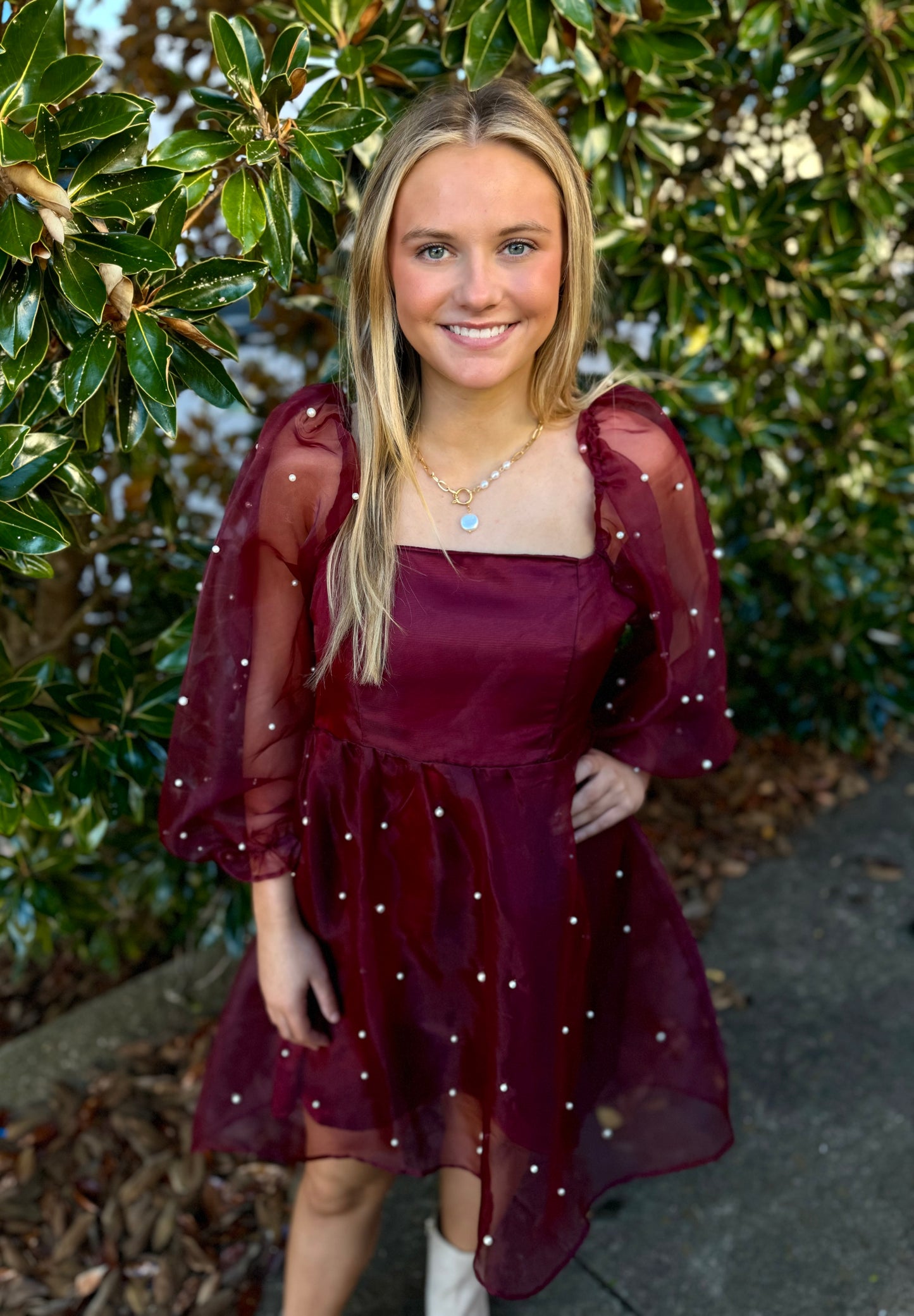 CRIMSON PEARL DRESS