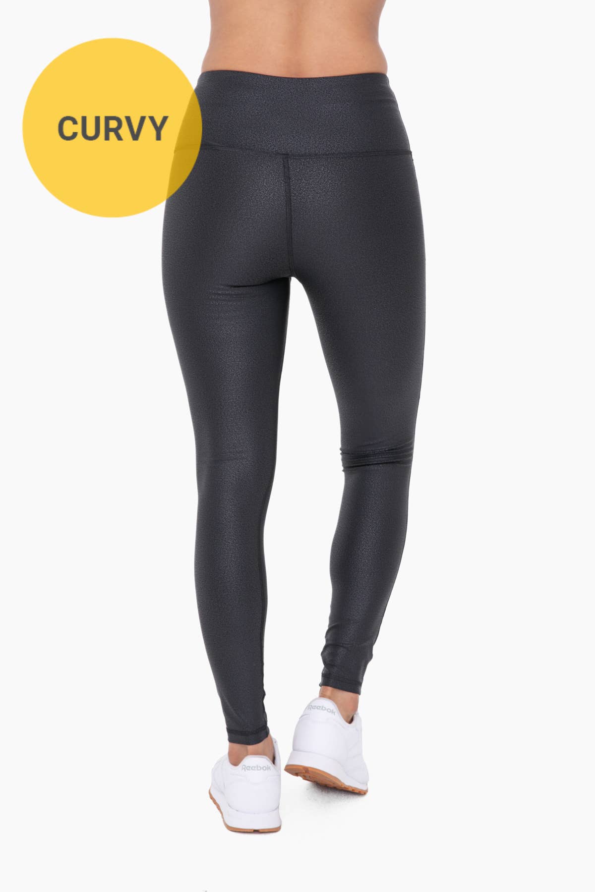 HIGH WAISTED FOIL LEGGINGS: CURVY