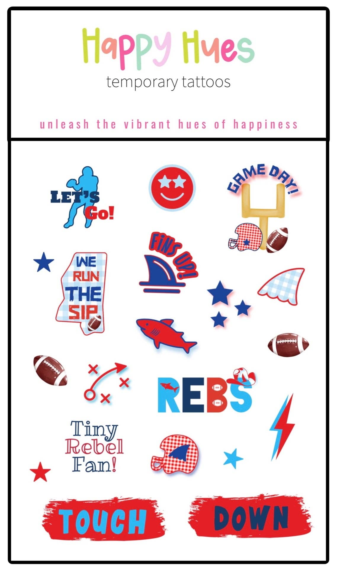 TINY FAN REBEL TEMP TATTOOS