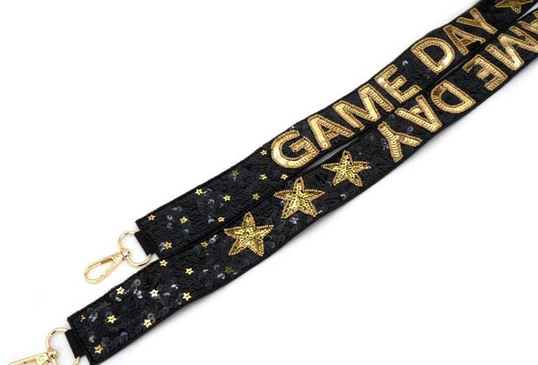 BLACK/GOLD PURSE STRAP