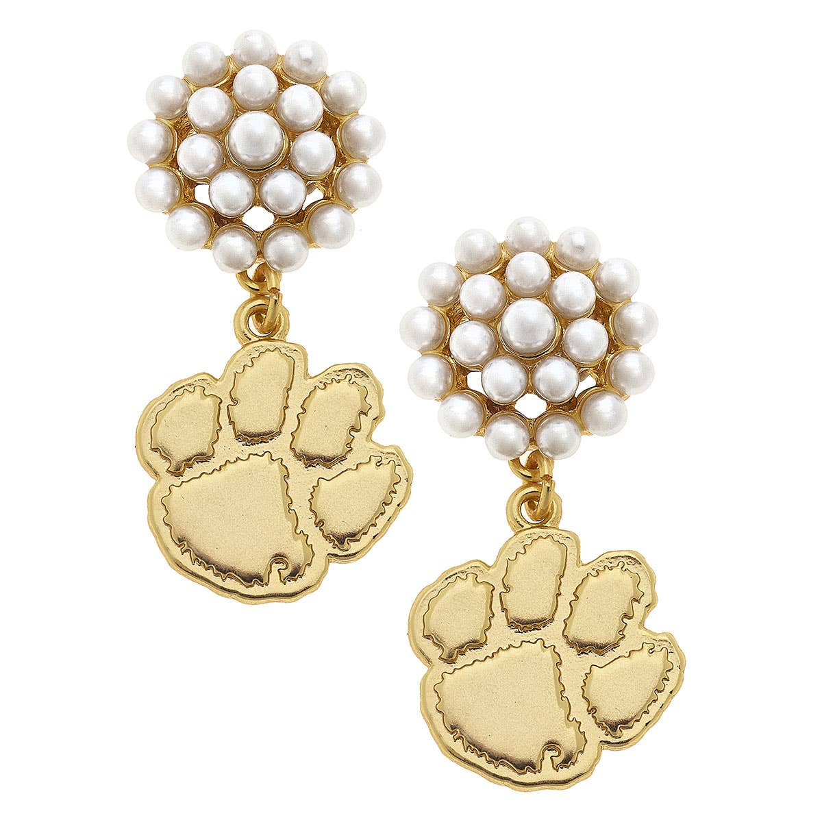 PAW PEARL GOLD EARRING