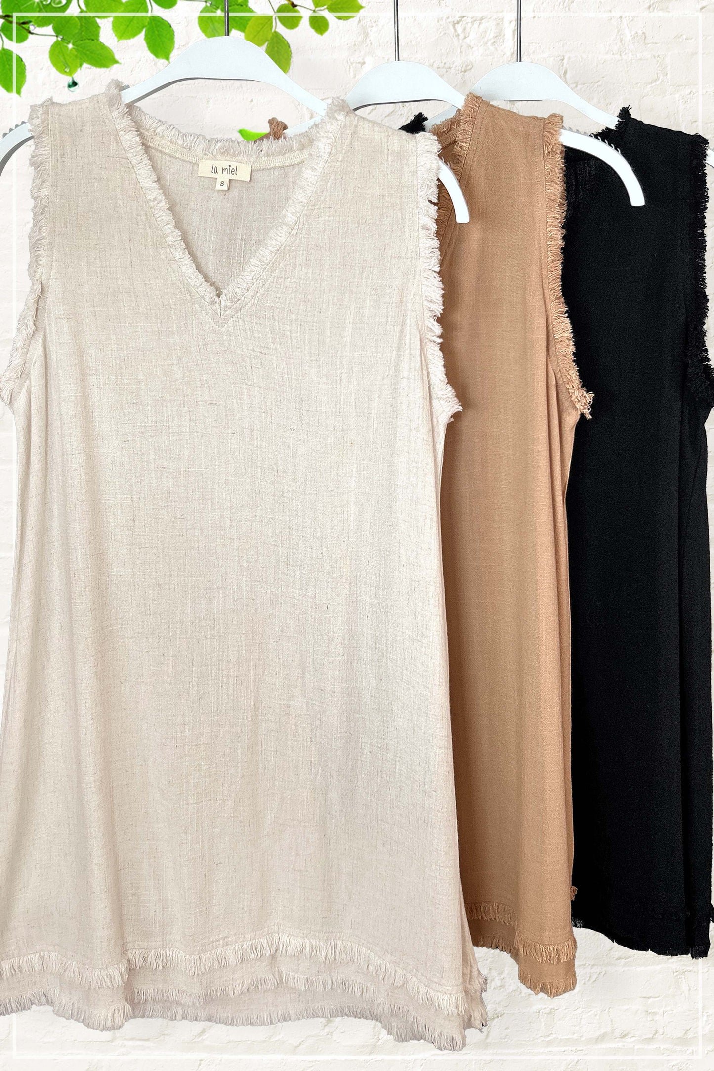 SOFT WASH VNECK DRESS: BLACK