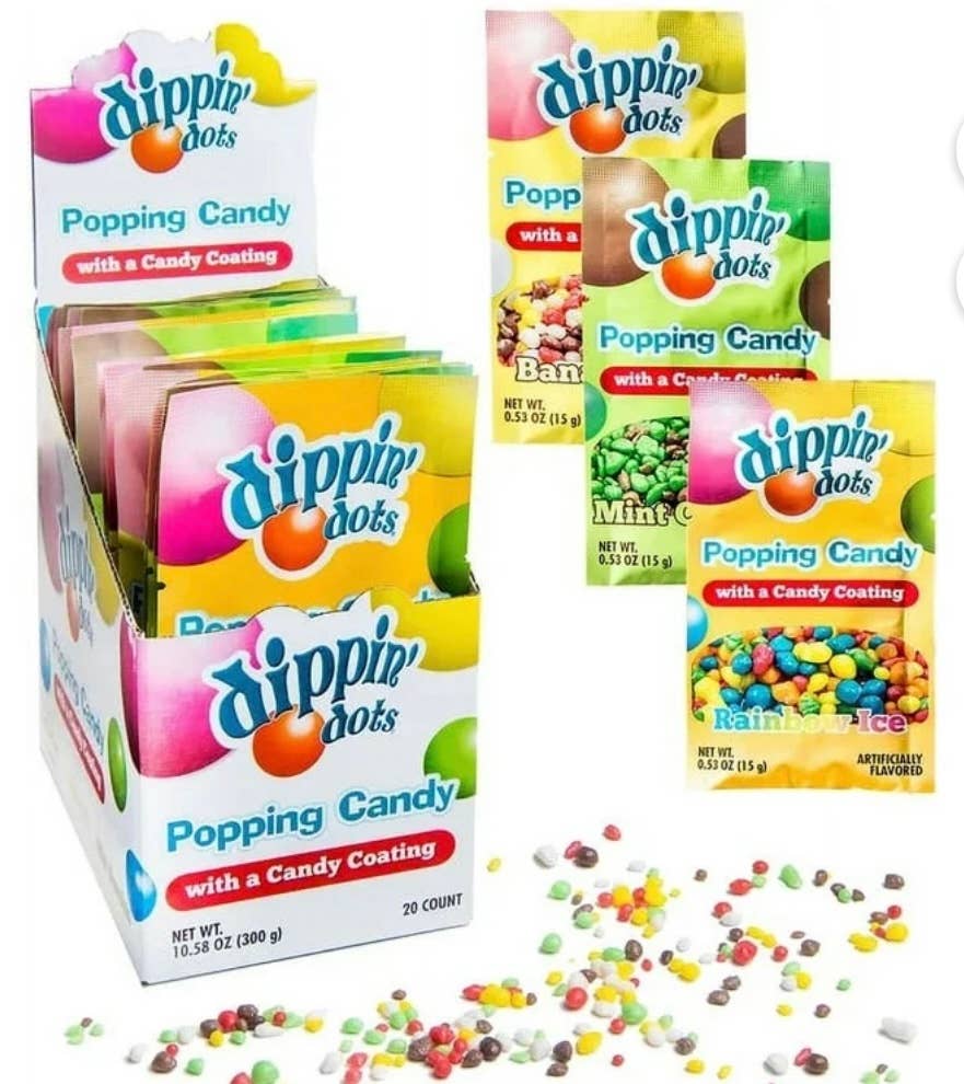 Novelty NEW 🎉 Dipping Dots Coated Popping Candy- 20CT Box