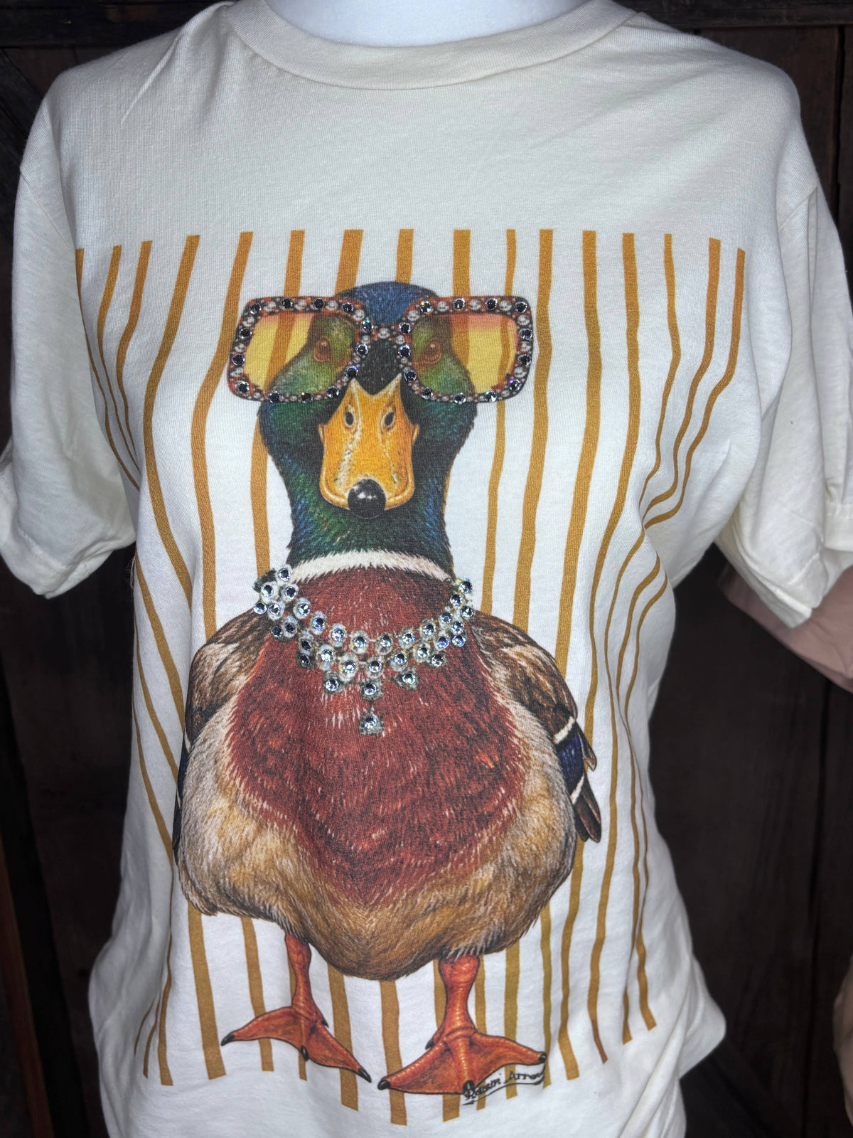 CRYSTAL STRIPE DUCK TEE
