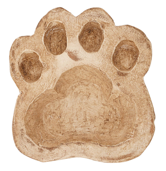 ANTIQUED DOG PAW DECOR