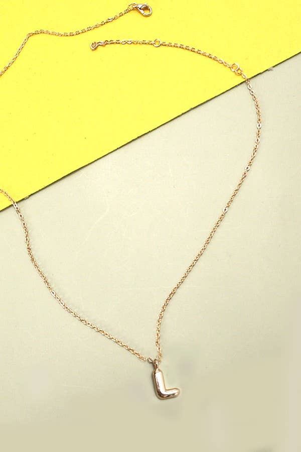 BALLOON BUBBLE INITIAL NECKLACE