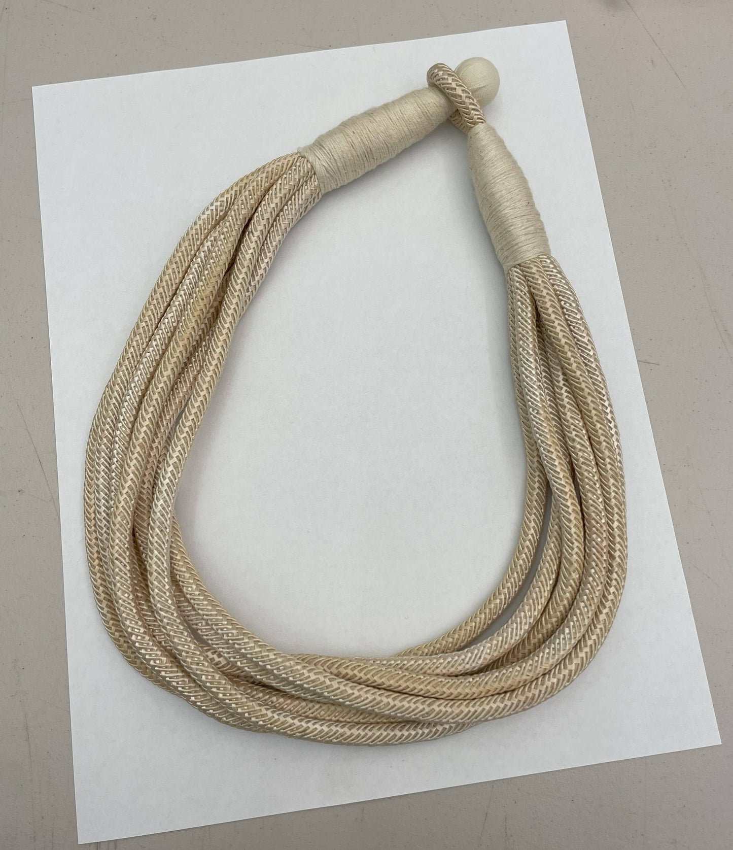 8-STRAND NECKLACE: ECRU