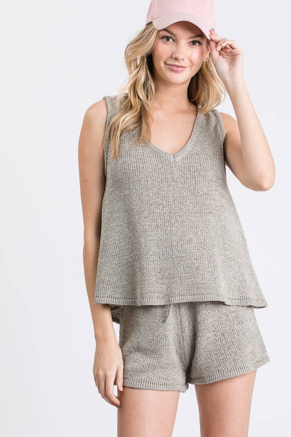 KNIT LOUNGE SET: SAGE