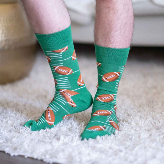 MENS GREEN FOOTBALL SOCKS