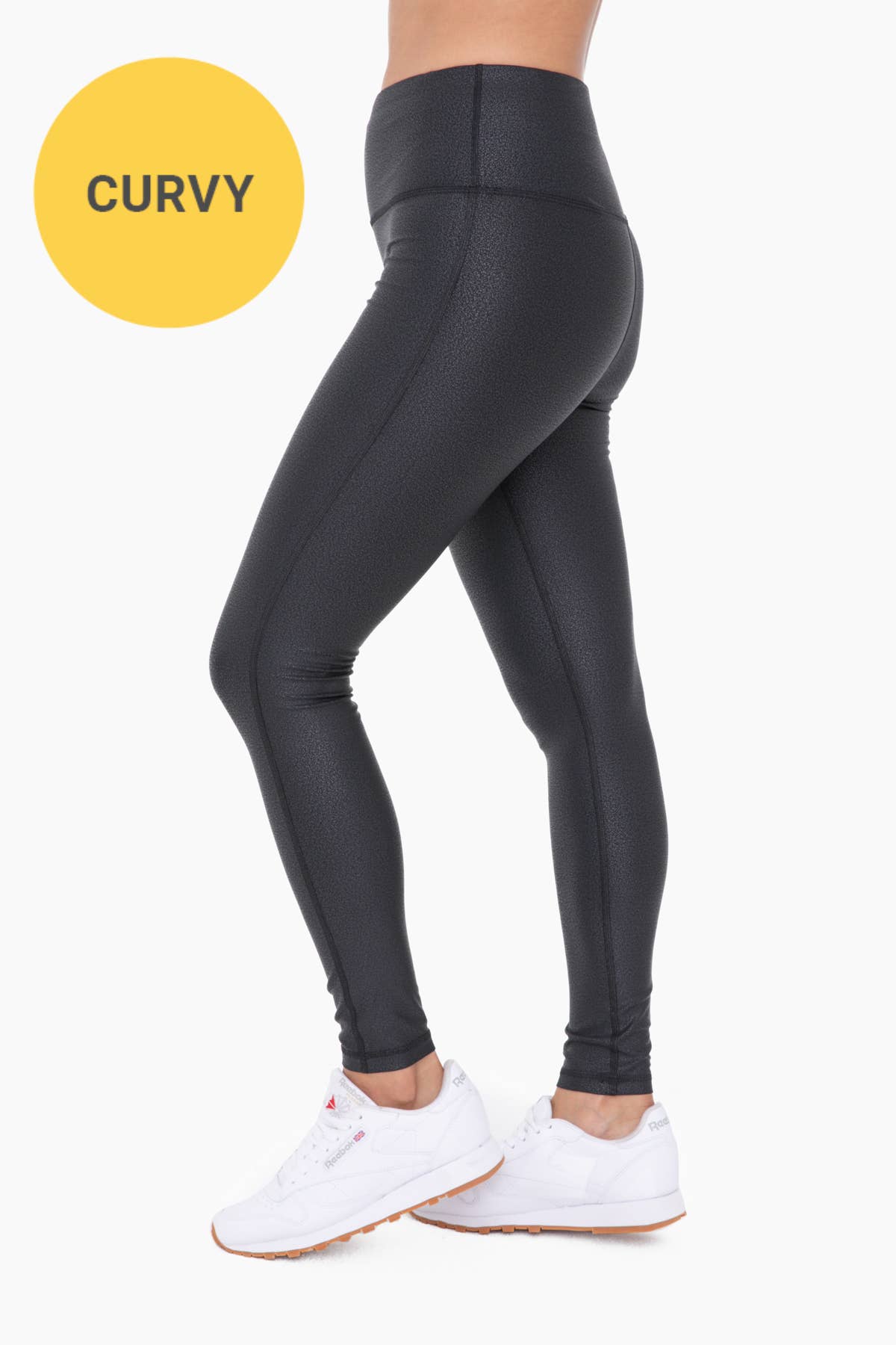 HIGH WAISTED FOIL LEGGINGS: CURVY