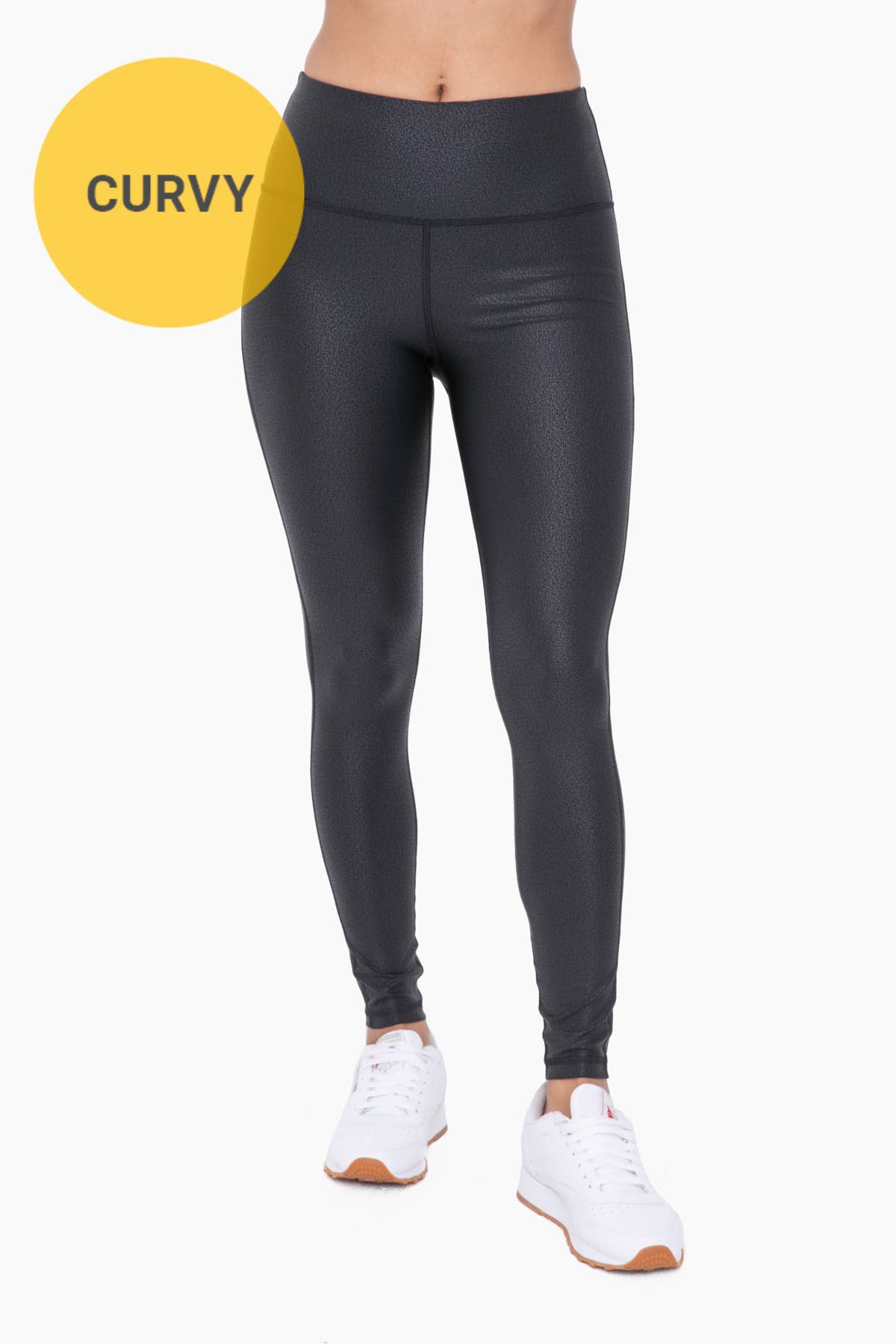 HIGH WAISTED FOIL LEGGINGS: CURVY