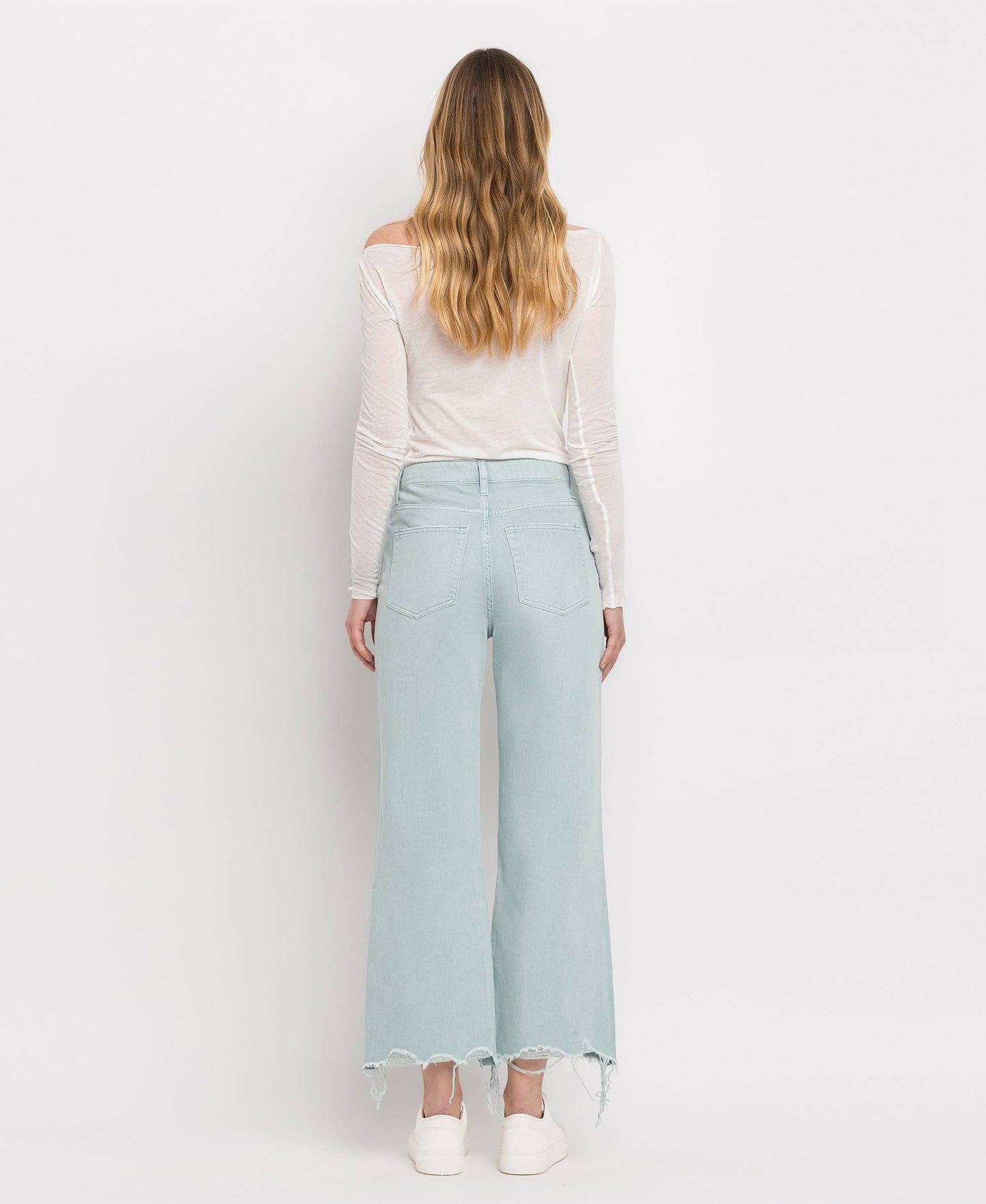 CROP FLARE JEANS- CLOUD BLUE