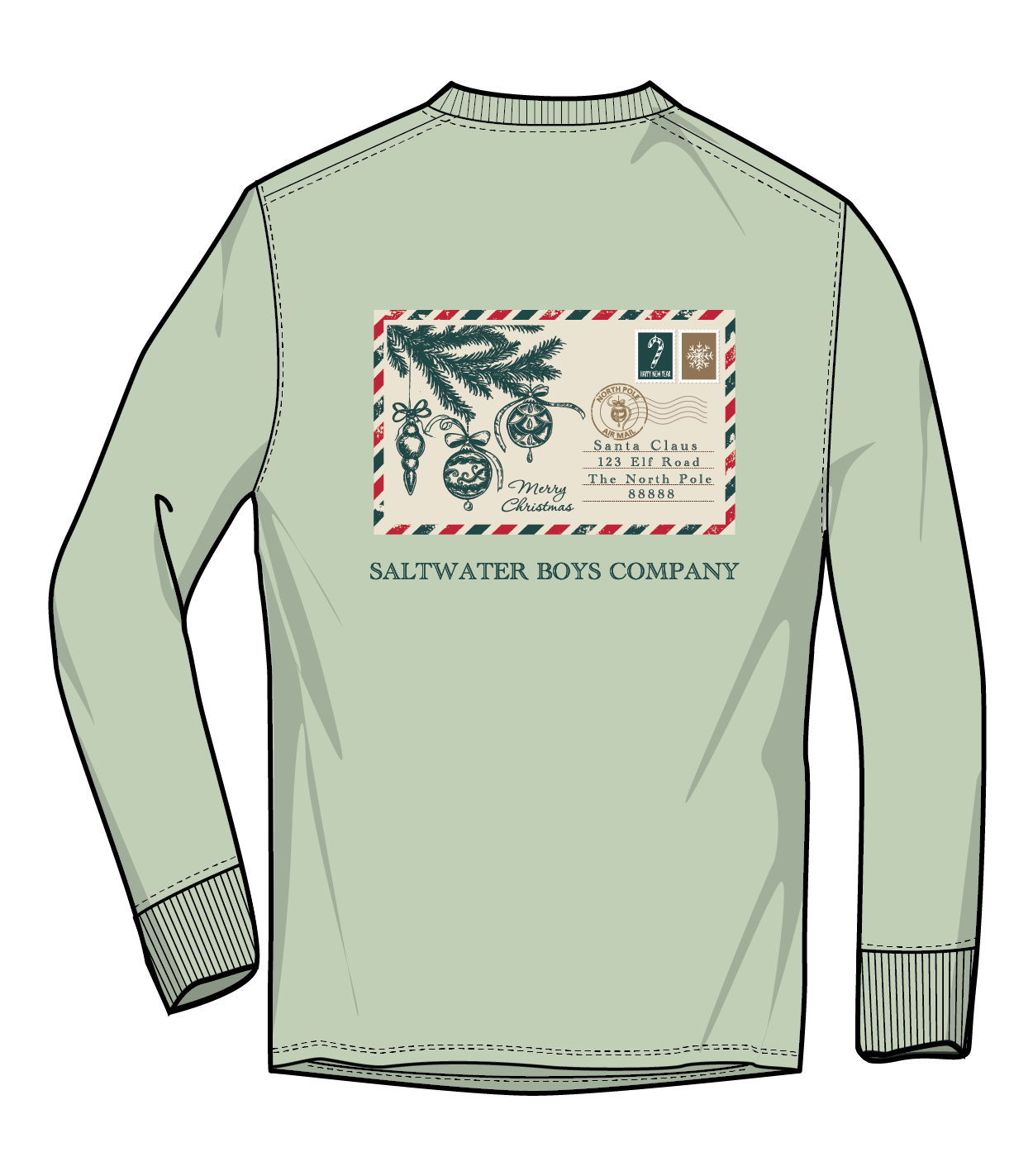 BOYS CHRISTMAS POSTCARD TEE