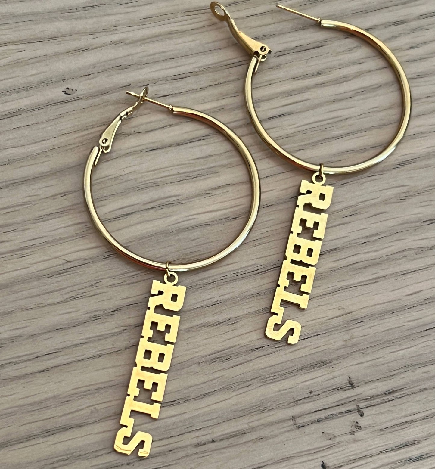 REBEL GOLD HOOP EARRING