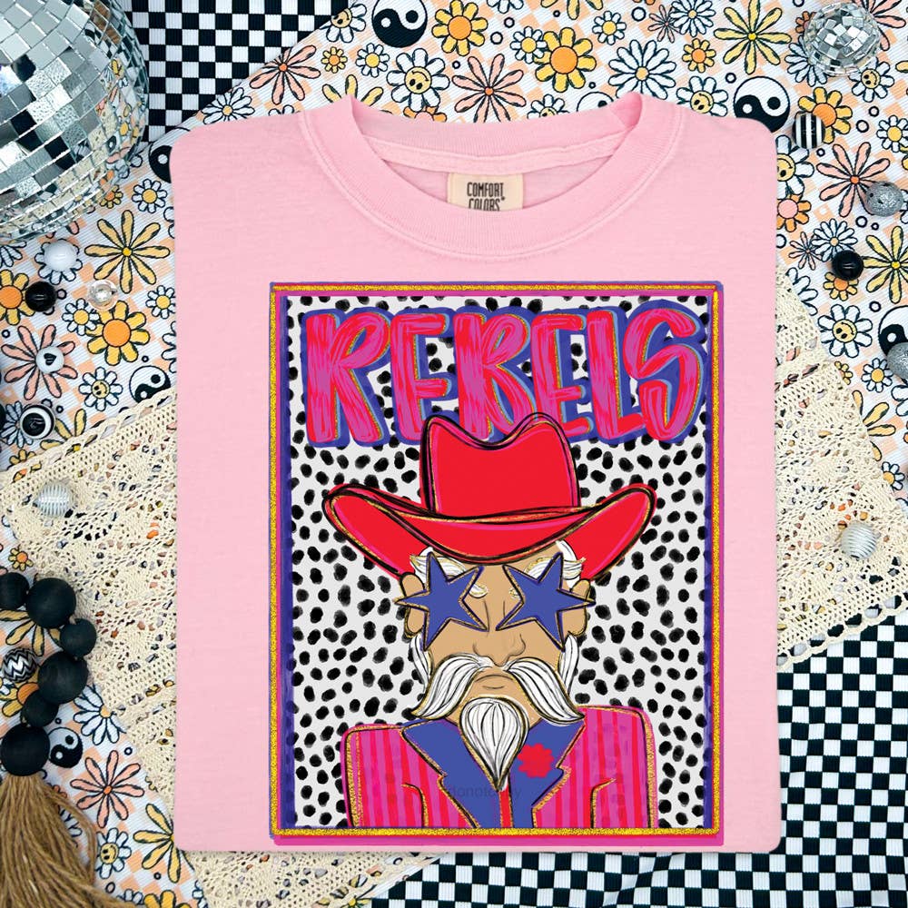 COLORFUL MASCOT TEE: REBELS