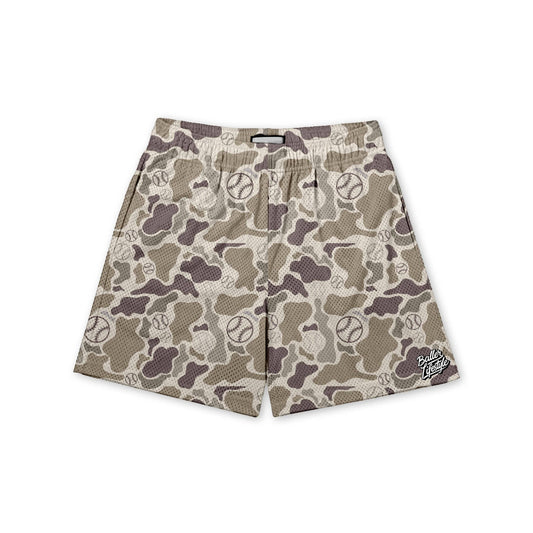 CAMO BASEBALL SHORTS