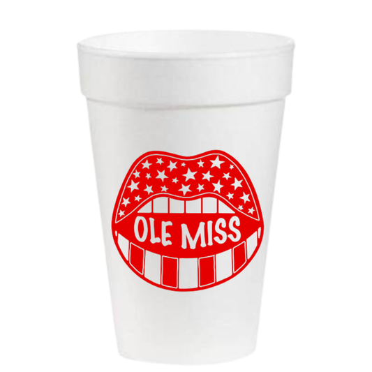 OLE MISS GAME DAY RED 16 OZ CUPS- PACK OF 12