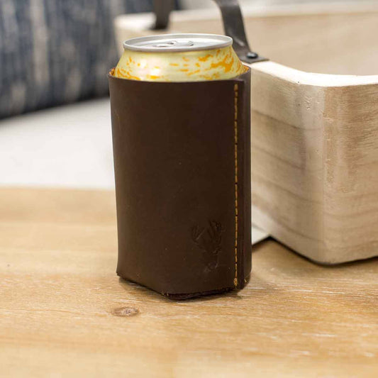 DEER LEATHER EMBOSSES CAN COOLER