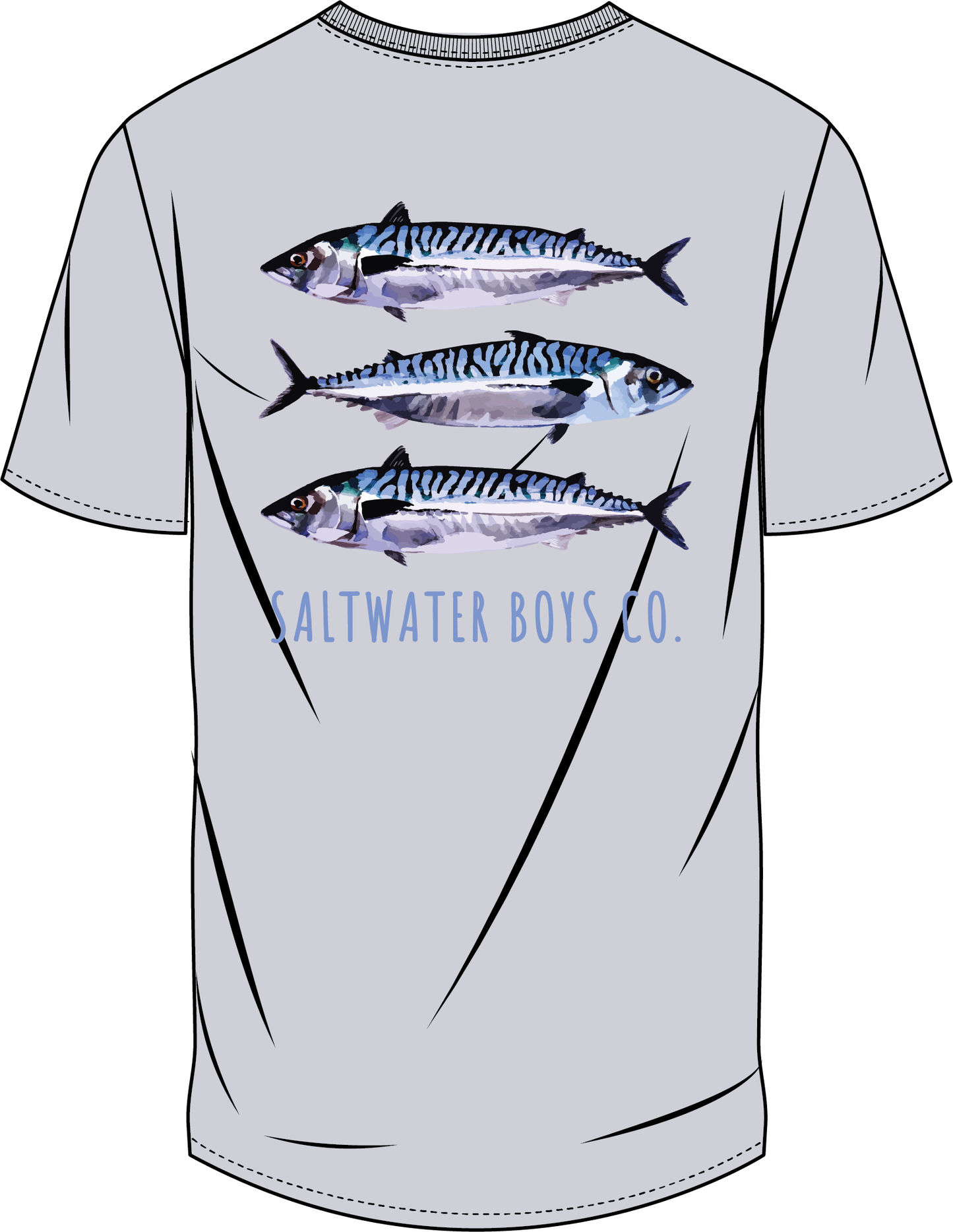 SPANISH MACKEREL SS POCKET TEE GREY