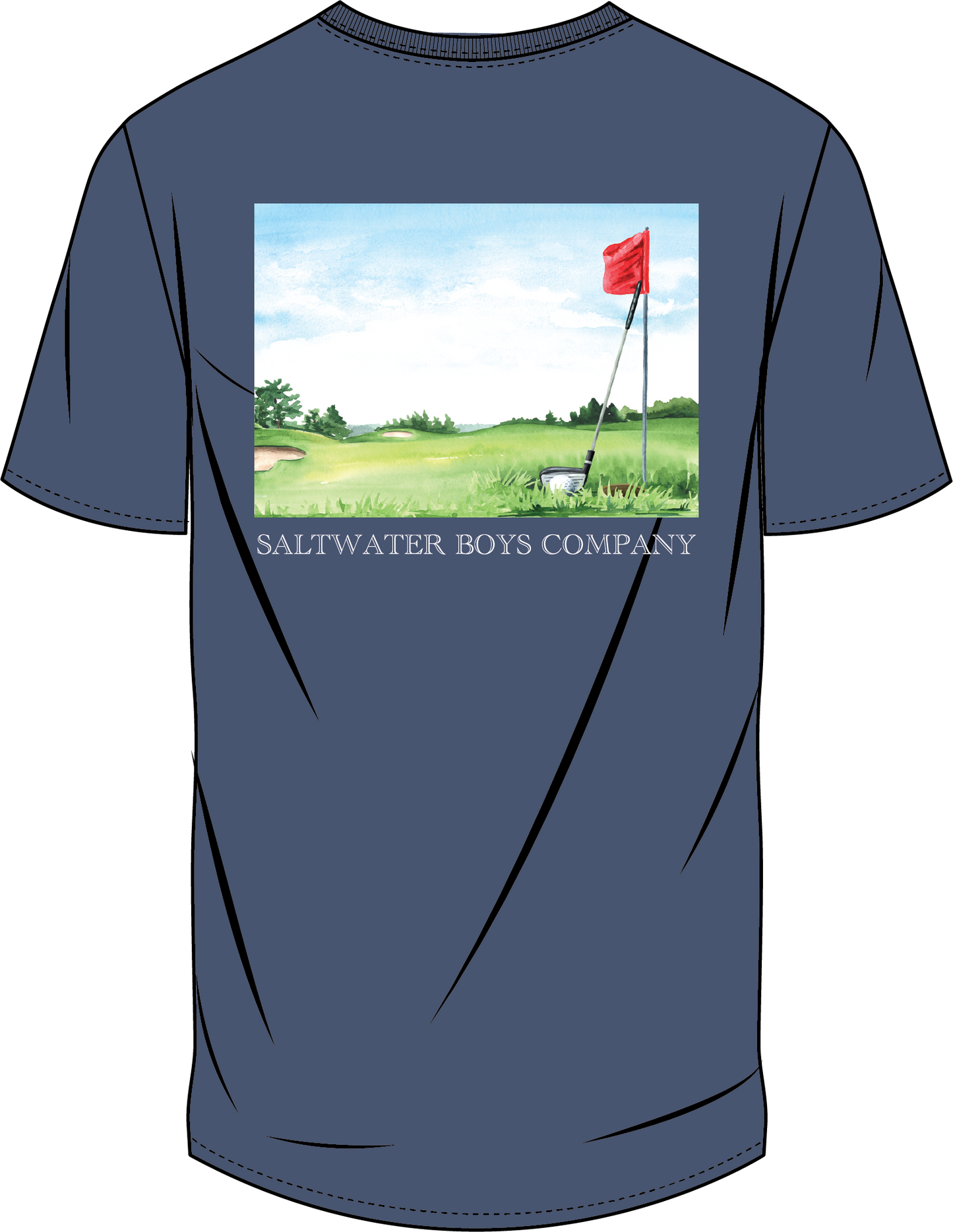 GOLF SS POCKET TEE NAVY